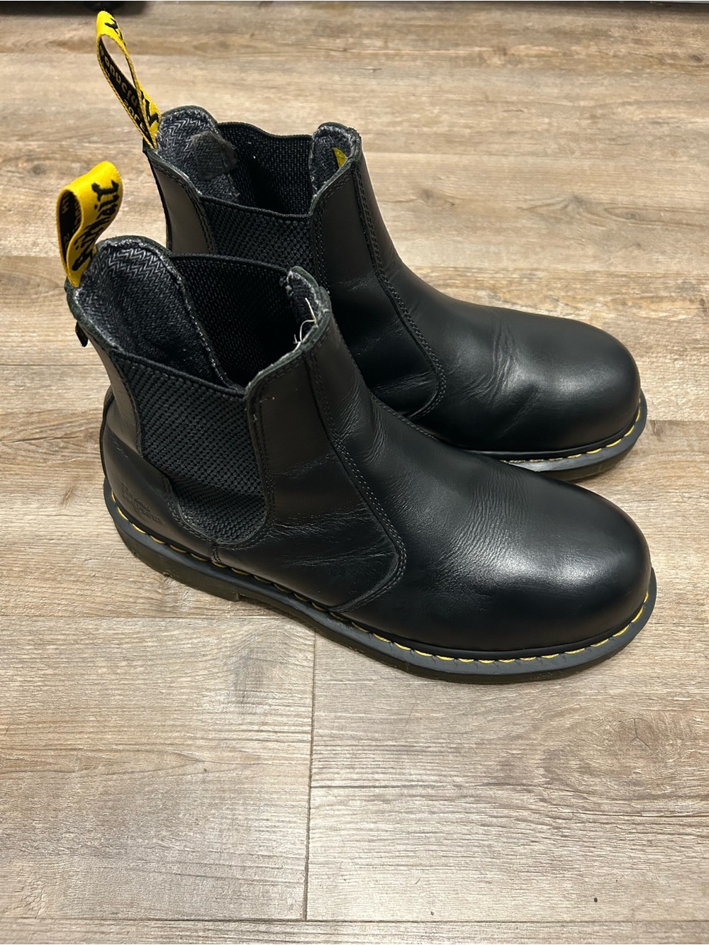 Dr. Martens Fellside SD Men’s Size 12 Black Steel Toe Leather Chelsea Boots